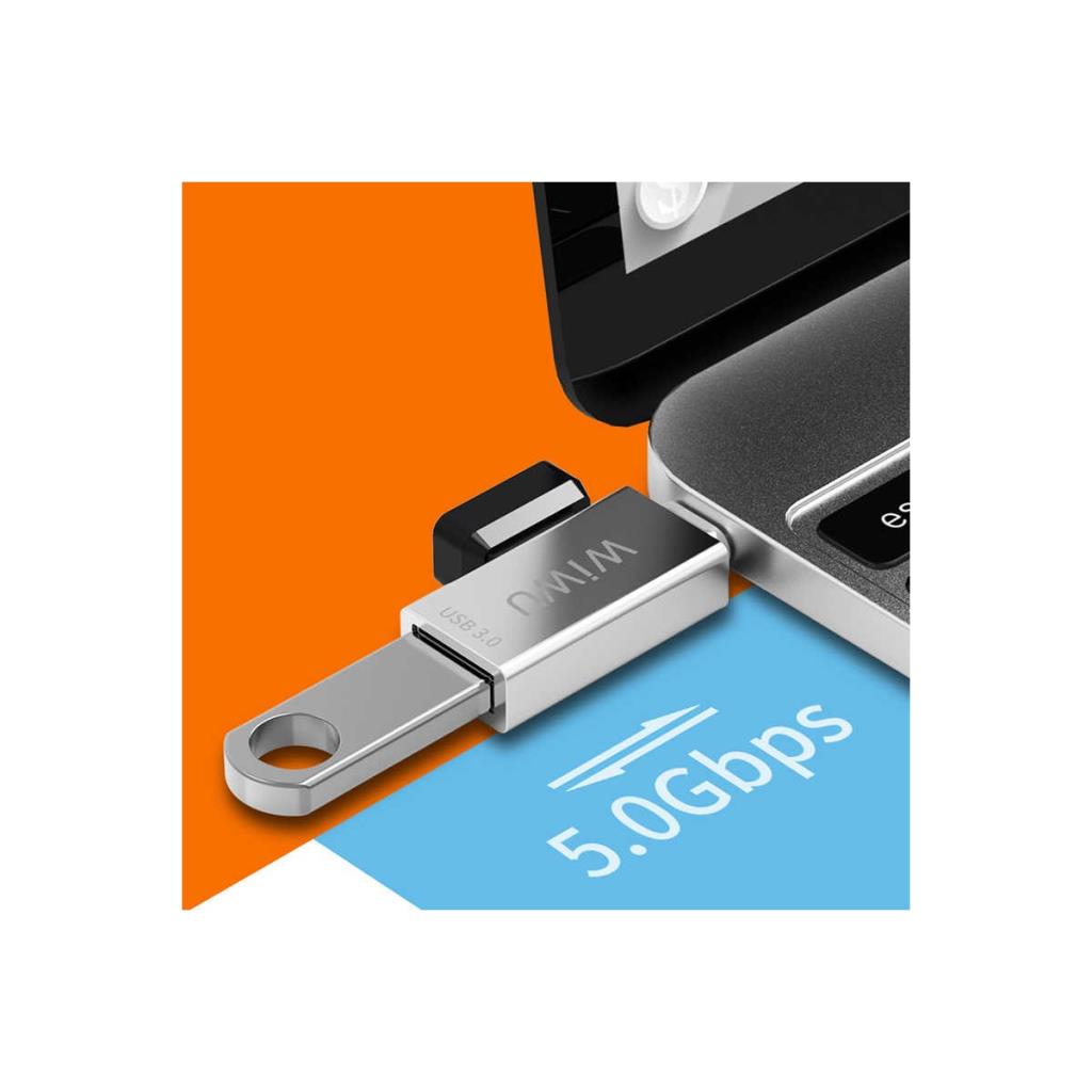 Winex Wiwu T02 USB Type-C Hub Çevirici ve Çoklayıcı Hub Gri