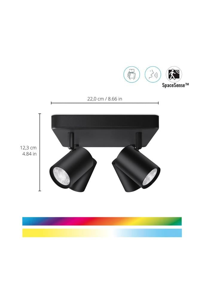 WiZ Imageo Spots RGB Işık 4'lü 5W GU10 Akıllı LED Spot