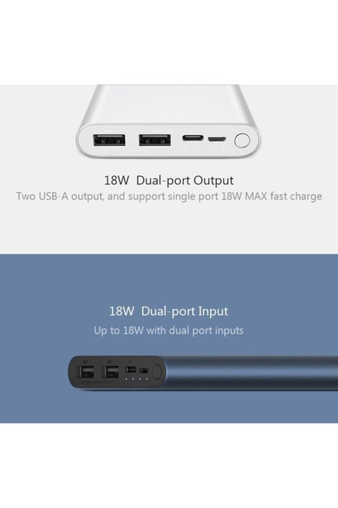 Xiaomi Mi 3.Nesil Lacivert 10000 mAh Hızlı Şarj Powerbank - TEŞHİR