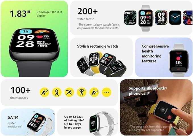 Xiaomi Redmi Watch 3 Active Gri Akıllı Saat Teşhir