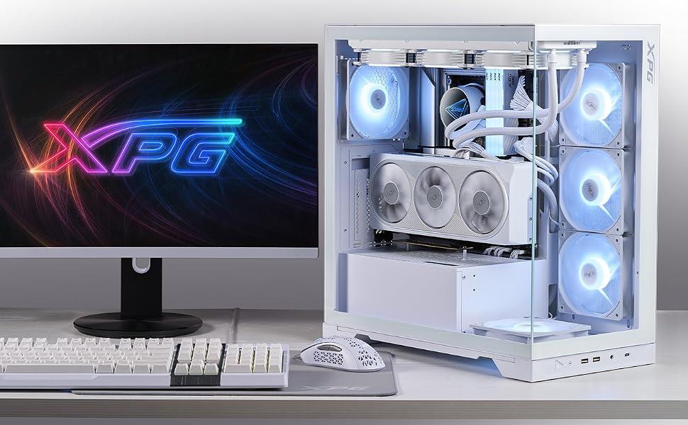 XPG Invader X INVADERXMT-BKCWW ARGB Fanlı Beyaz ATX Oyuncu Kasası - TEŞHİR