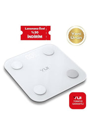 Yui KB12 Plus Şarjlı Yağ Ölçer Fonksiyonlu Akıllı Bluetooth Tartı - Outlet
