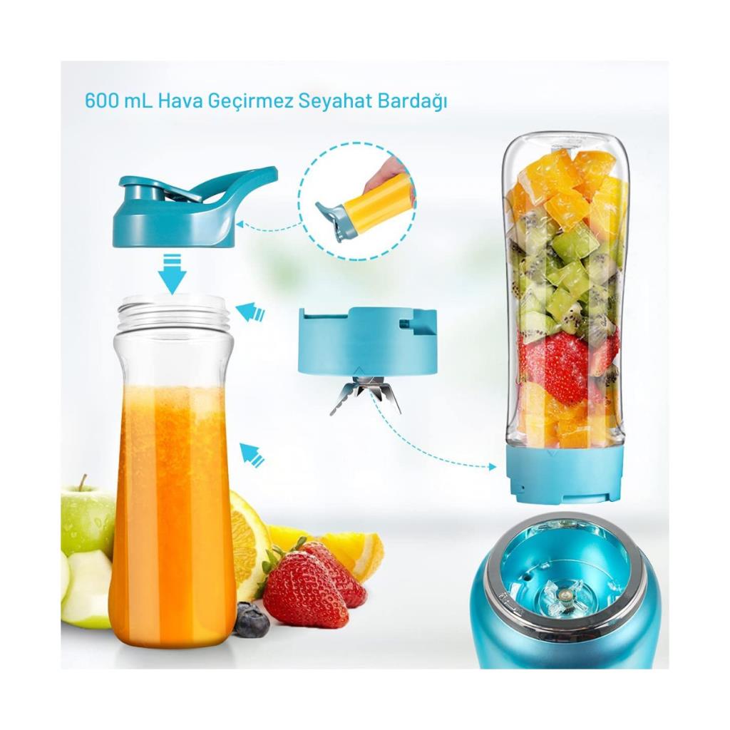 Yui M-18 3'ü 1 Arada Retro Gri 300 W Smoothie Blender Set