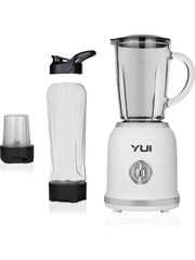 Yui M18 3 In 1 Kişisel Smoothie Retro Blender -Öğütücü-Cam Doğrayıcı Beyaz Teşhir