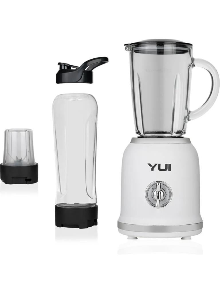 Yui M18 3 In 1 Kişisel Smoothie Retro Blender -Öğütücü-Cam Doğrayıcı Beyaz Teşhir