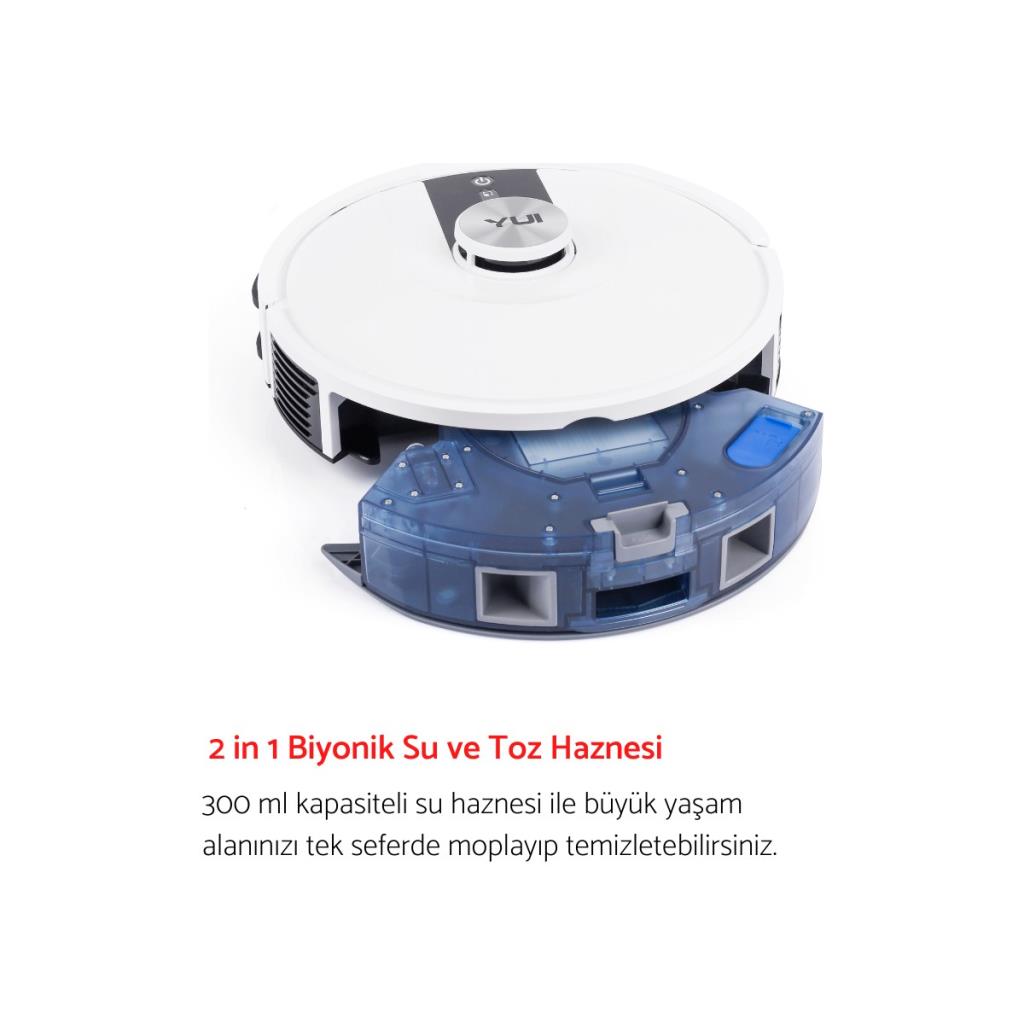 Yui S7 Plus Çöp İstasyonlu Mop Beyaz Akıllı Robot Süpürge Outlet