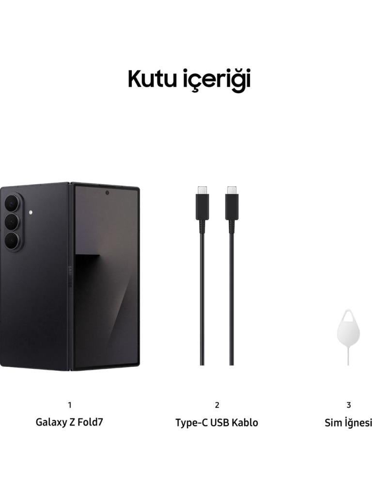 Samsung Galaxy Z Fold 7 1 TB 16 GB Siyah - OUTLET