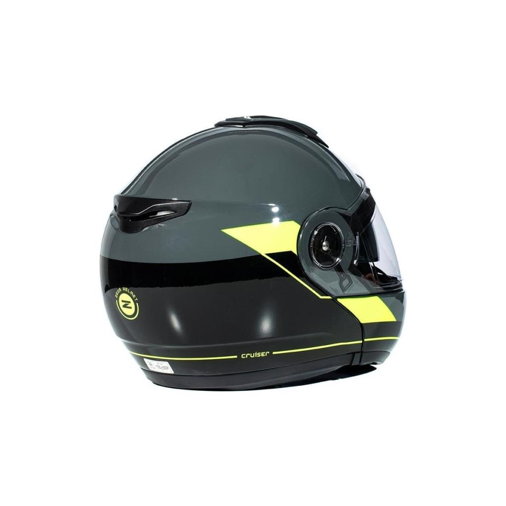 ZEUS Zs-3050 Be7 Çene Açılır Kask Gri-neon Sarı