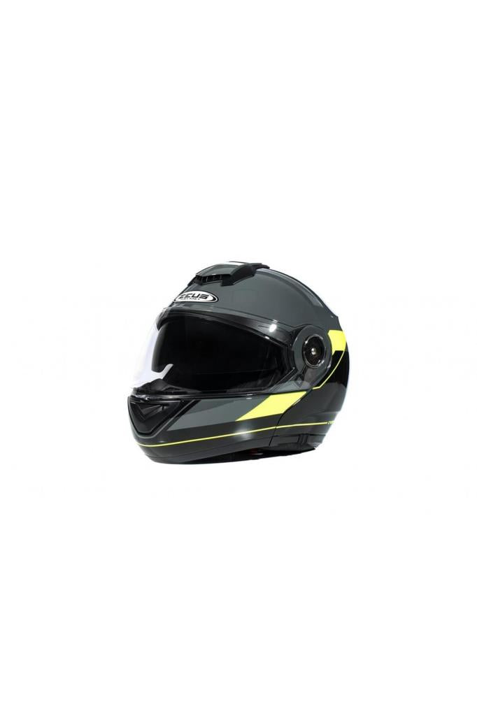 Zeus Zs-3050 Be7 Çene Açılır Kask Gri-neon Sarı S Outlet