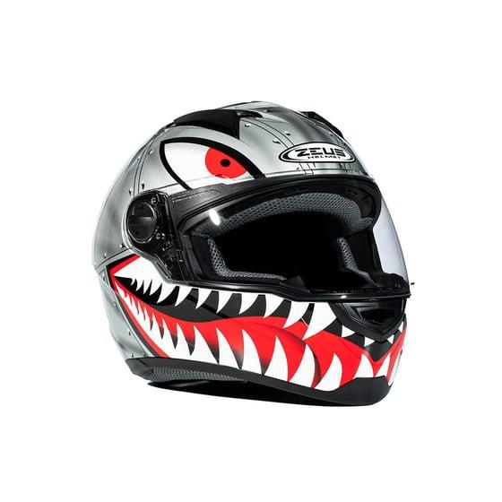 Zeus Zs-811a Al-38 Kapalı Kask Gümüş-siyah MEDIUM