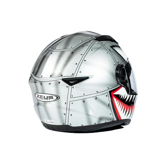 Zeus Zs-811a Al-38 Kapalı Kask Gümüş-siyah MEDIUM