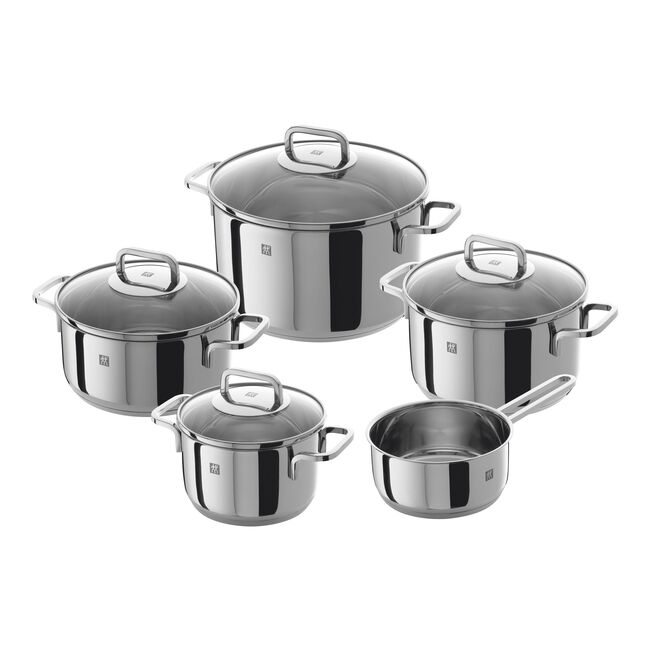 Zwilling Quadro 5 Parça 18/10 Paslanmaz Çelik Tencere Seti - Outlet