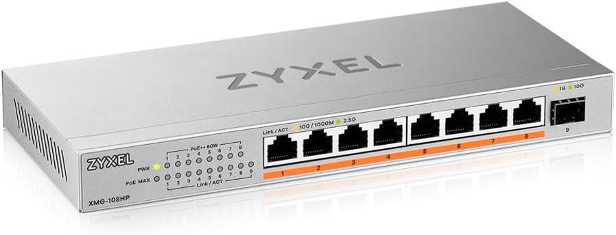 Zyxel XMG-108HP 8 Port 2.5G Gigabit PoE Switch - OUTLET