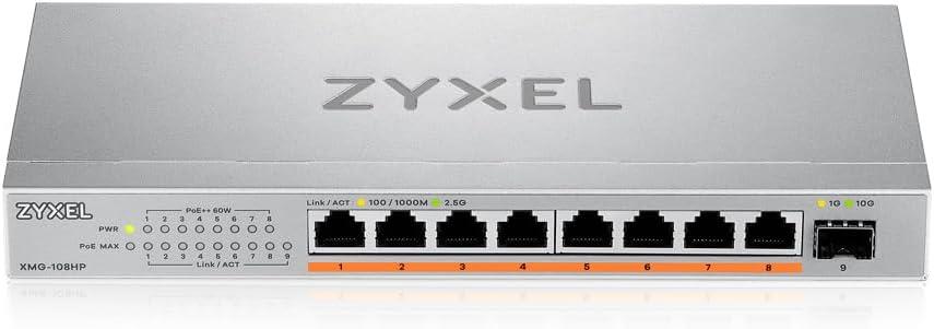 Zyxel XMG-108HP 8 Port 2.5G Gigabit PoE Switch - OUTLET