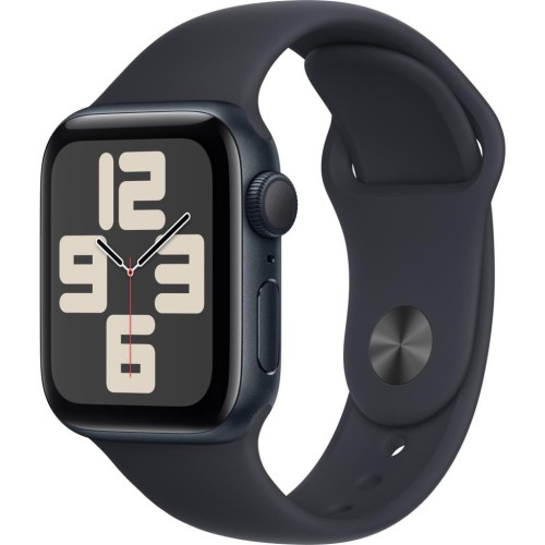 Apple Watch SE 2 2023 GPS 40mm Gece Yarısı Alüminyum Kasa ve Spor Kordon Akıllı Saat Teşhir
