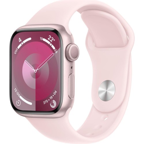 Apple Watch Series 9 GPS 41mm Pembe Alüminyum Kasa ve Uçuk Pembe Spor Kordon Kutusuz Teşhir