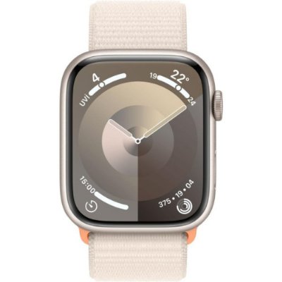 Apple Watch Series 9 GPS 45mm Yıldız Işığı Alüminyum Kasa ve Yıldız Işığı Spor Loop Kordon Akıllı Saat - Outlet