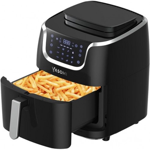 Yasomi Y77 XXL Buharlı Airfryer 7 lt Yağsız Siyah Fritöz-TEŞHİR