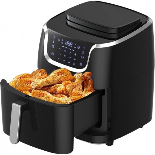 Yasomi Y77 XXL Buharlı Airfryer 7 lt Yağsız Siyah Fritöz-TEŞHİR