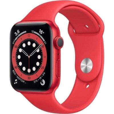 Apple Watch Series 6 GPS 44mm Kırmızı Alüminyum Kasa ve Spor Kordon Akıllı Saat Teşhir