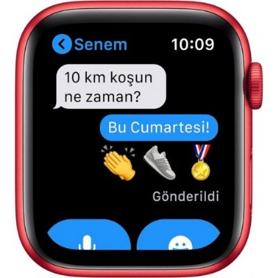 Apple Watch Series 6 GPS 44mm Kırmızı Alüminyum Kasa ve Spor Kordon Akıllı Saat Teşhir