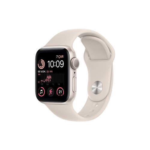 Apple Watch SE 2 GPS 40mm Yıldız Işığı Alüminyum Kasa ve Spor Kordon Akıllı Saat Teşhir