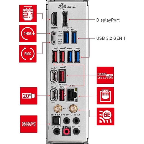 MSI Mpg Z790 Edge Wi-Fi Intel LGA1700 DDR4 ATX Anakart - TEŞHİR