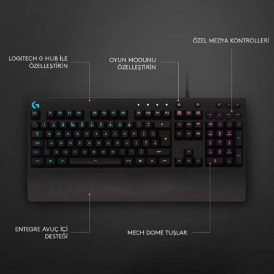 Logitech G213 Prodigy Kablolu Oyuncu Klavyesi Teşhir