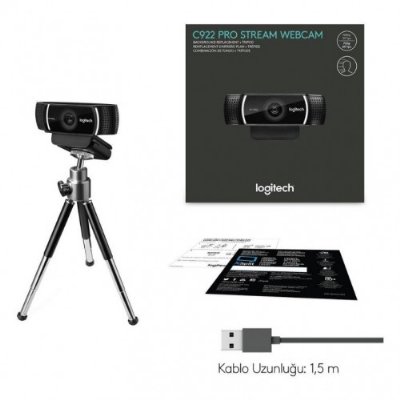 Logitech C922 Pro Stream 960-001088 Mikrofonlu Webcam Teşhir