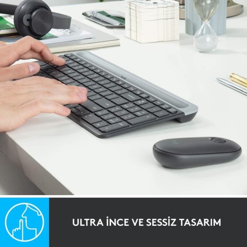 Logitech MK470 Kablosuz Klavye Mouse Seti Outlet