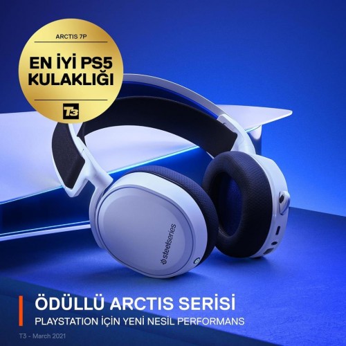 SteelSeries Arctis 7P Plus Wireless Mikrofonlu Kulak Üstü Oyuncu Kulaklığı Teşhir