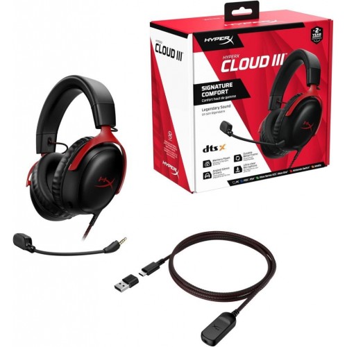 HyperX Cloud III 7.1 727A9AA Kablolu Mikrofonlu Kulak Üstü Oyuncu Kulaklığı Outlet