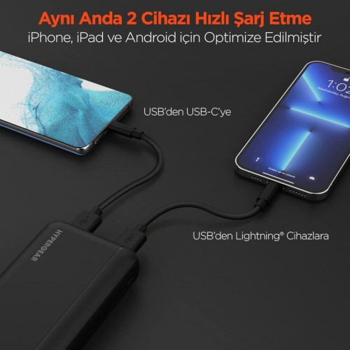 HyperGear 20000 mAh 2.1A Dijital Göstergeli Siyah Powerbank - Outlet