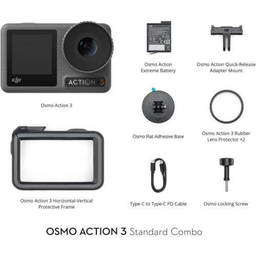 DJI Osmo Action 3 Standard Combo Aksiyon Kamera Outlet