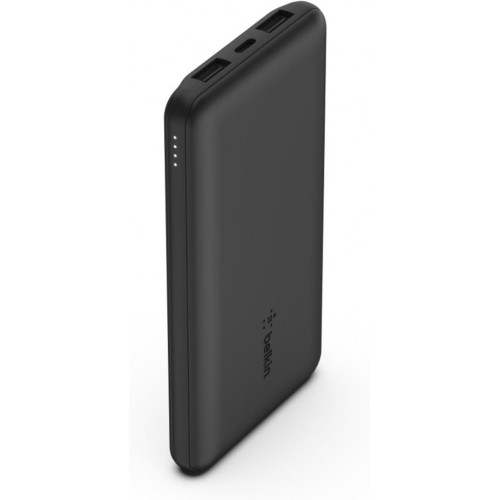 Belkin USB-C Taşınabilir Powerbank, 10000 mAh, 1 USB C Bağlantı Noktası ve 15W'a kadar 2 USB A Bağlantı Noktası, iPhone 14 Pro/14 Pro Max/13, AirPods, iPad, Galaxy S21/Ultra Uyumlu - Siyah Outlet