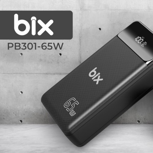 Bix PB301 Siyah 30000 mAh Hızlı Şarj Powerbank Teşhir