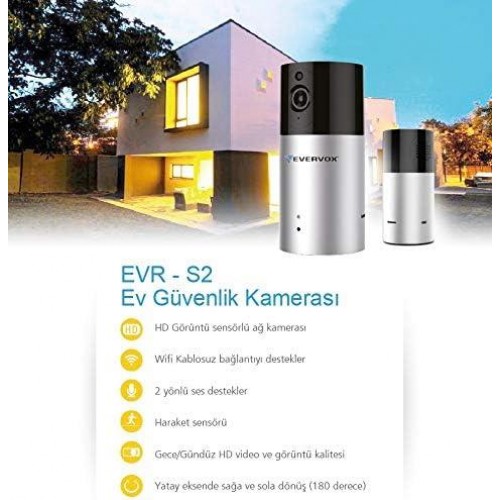 Evervox EVR-S2 1.3MP Wi-Fi Akıllı Güvenlik Kamerası Teşhir