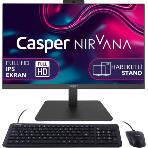 Casper Nirvana A60.1155-bv00x-v Intel Core I5-1155g7 16gb 500gb Ssd Freedos 23.8" Fhd Aio Bilgisayar Teşhir