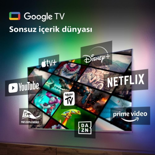 Philips 50PUS8508 4K Ultra HD 50" 127 Ekran Uydu Alıcılı Google Smart LED TV Teşhir