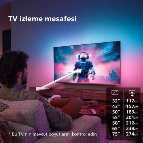 Philips 50PUS8508 4K Ultra HD 50" 127 Ekran Uydu Alıcılı Google Smart LED TV Teşhir