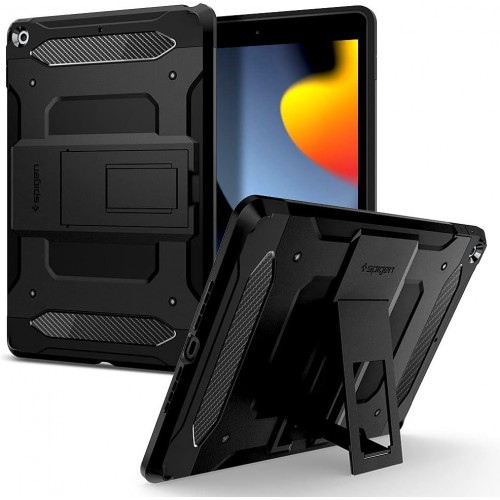 Spigen Apple İpad 10.2 Wıfı 9.Nesil (2021) 8.Nesil (2020) 7.Nesil (2019) Kilif Rugged Armor Pro Black Outlet