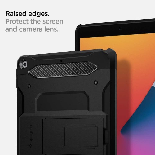 Spigen Apple İpad 10.2 Wıfı 9.Nesil (2021) 8.Nesil (2020) 7.Nesil (2019) Kilif Rugged Armor Pro Black Outlet