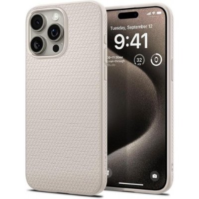 Spigen iPhone 15 Pro Max Kılıf Liquid Air Natural Titanium - ACS07212