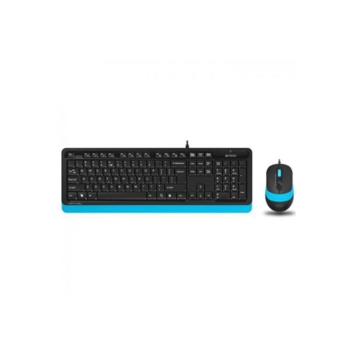 A4 Tech F1010 Siyah-Mavi Kablolu Klavye Mouse Seti