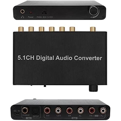 Alfais 4439 5.1 Ch Dac Optik Digital To Analog Coaxial Toslink Çevirici Dönüştürücü Ses Dekoder Adaptör