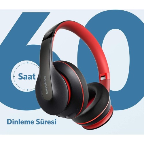 Anker SoundCore Life Q10 Kırmızı-Siyah Kulak Üstü Bluetooth Kulaklık