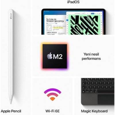 iPad Pro 6. Nesil Wi-Fi 128 GB 12.9" MNXQ3TU/A Gümüş Tablet