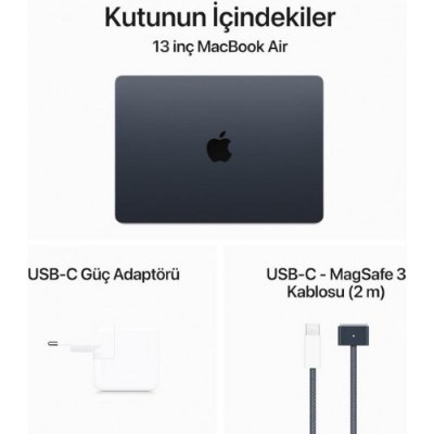 MacBook Air M3 16 GB 512 GB SSD 13.6" MXCV3TU/A Gece Yarısı