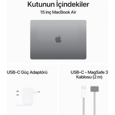 MacBook Air M3 8 GB 512 GB SSD 15.3" MRYN3TU/A Uzay Grisi