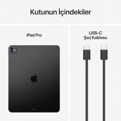 iPad Pro 7. Nesil Wi-Fi + Cellular 2 TB 13" MVXY3TU/A Uzay Siyahı Tablet (İthalatçı Garantili)